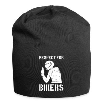 Respect For Bikers Motorradfahrer - Jersey-Beanie - Schwarz - Vorne
