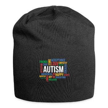 Autismus - Jersey-Beanie - Schwarz - Vorne