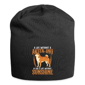 Akita Inu Japanese life without Akita Inu - Jersey Beanie - black - Front