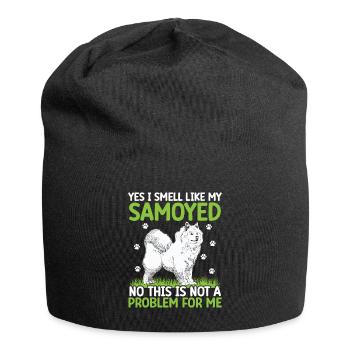 Ich rieche nach Samojede Schlittenhund - Jersey-Beanie - Schwarz - Vorne