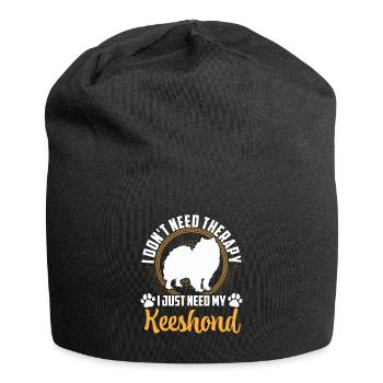 Wolfsspitz Brauche nur Deutscher Wolfsspitz - Jersey-Beanie - Schwarz - Vorne