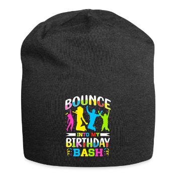 Trampoline Birthday Party - Jersey Beanie - charcoal grey - Front