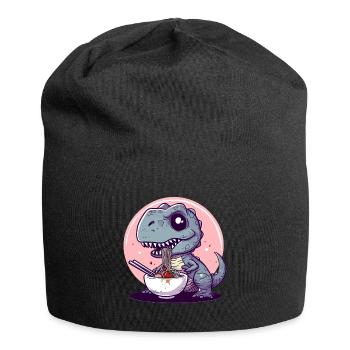 Goth Pastel Mignon Effrayant Kawaii T-Rex Manger Ramen - Bonnet en jersey - noir - Devant