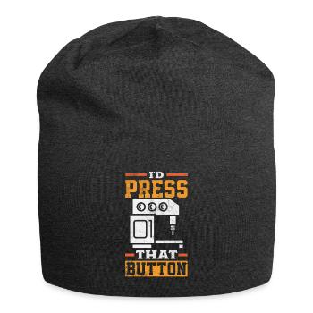 Lustiger Cnc-maschinist - Jersey-Beanie - Anthrazit - Vorne