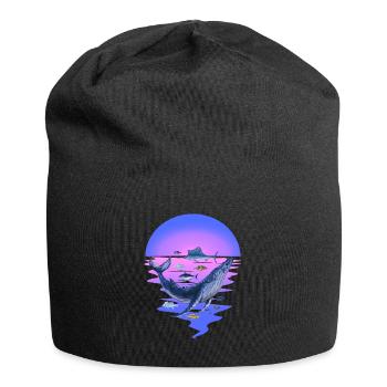 animaux marins, mammifères marins, poisson, poisson, océan, aileron - Bonnet en jersey - noir - Devant