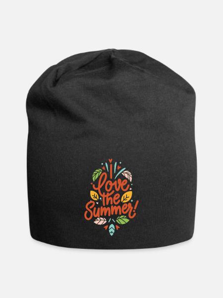 I Love The Summer! - Jersey-Beanie - Schwarz