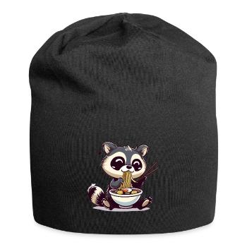 Kawaii Racoon eating Ramen Noodle Soup Anime Cute - Jersey-Beanie - Schwarz - Vorne