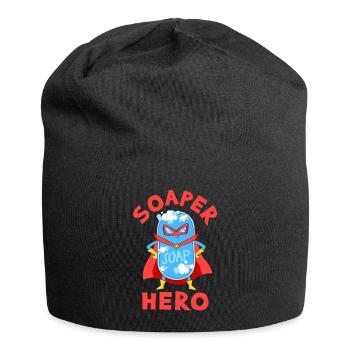 Seife Badeseife Naturseife - Jersey-Beanie - Schwarz - Vorne