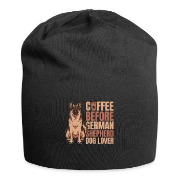 German Shepherd Dog Coffee Dog Owner Coffee Lover - Jersey Beanie - black - Front