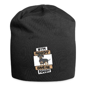 Dackel Dachshund Witzig - Jersey-Beanie - Schwarz - Vorne