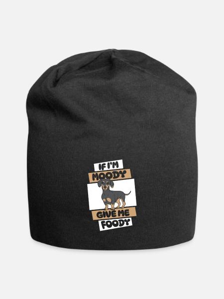 Dackel Dachshund Witzig - Jersey-Beanie - Schwarz