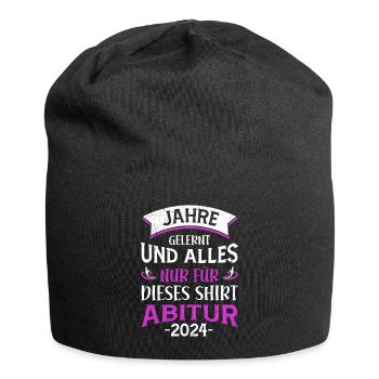 Années de fin d’études secondaires apprises juste pour cette chemise - Bonnet en jersey - noir - Devant