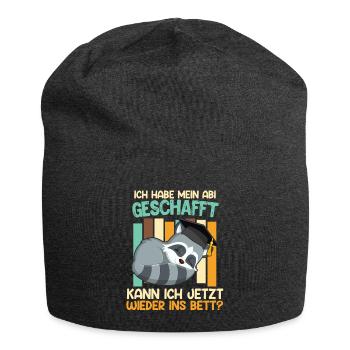 I can go back to bed - Jersey Beanie - charcoal grey - Front