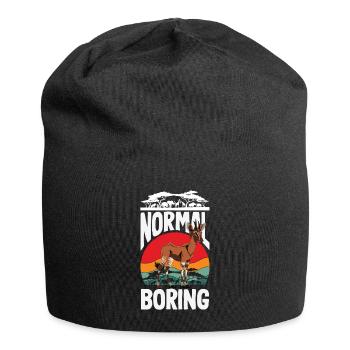 Funny zookeeper okapi lover - Jersey Beanie - black - Front