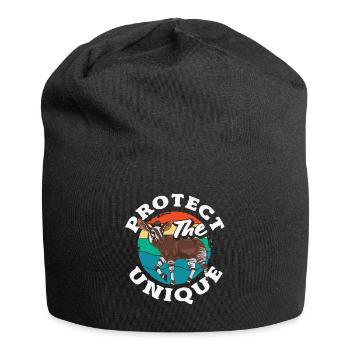 Funny zookeeper okapi lover - Jersey Beanie - black - Front