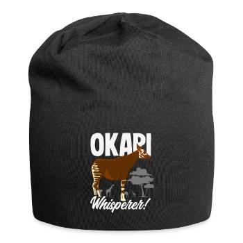 Drôle d’amant d’okapi gardien de zoo - Bonnet en jersey - noir - Devant