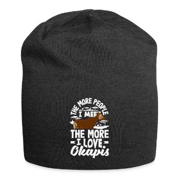 Lustiger Tierpfleger Okapi-liebhaber - Jersey-Beanie - Anthrazit - Vorne