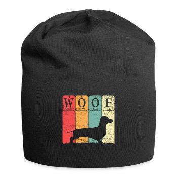 Dachshund Dog Periodic Table Elements Dog Lover - Jersey-Beanie - Schwarz - Vorne