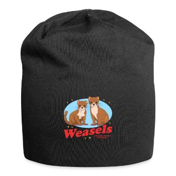 Weasel Hermännchen Mouse Weasel Gift - Jersey Beanie - black - Front