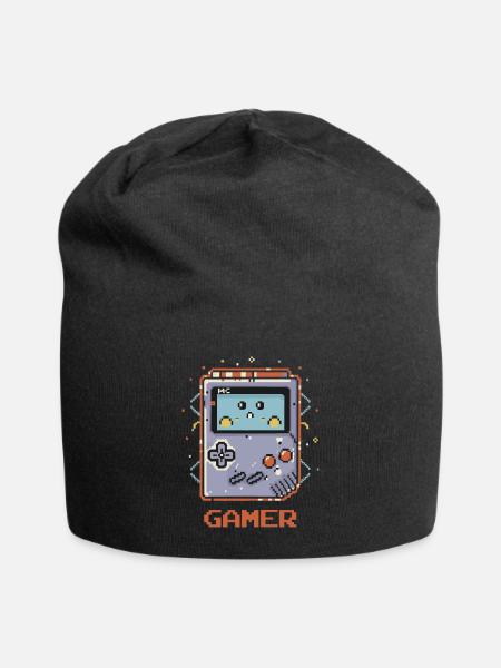 GAMER BOY – PIXEL ART - Jersey-Beanie - Schwarz