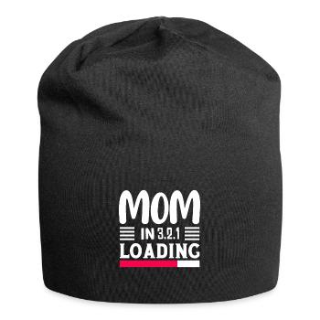 I went from mom to mom to be great - Jersey Beanie - black - Front
