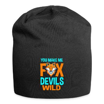 Tu me rends fou, moi les diables renards - Bonnet en jersey - noir - Devant