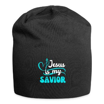 Jesus Is My Savior - Bible Christian Faith - Jersey Beanie - black - Front