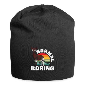 Funny zookeeper okapi lover - Jersey Beanie - black - Front