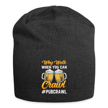 Crawled Pub Crawl Alcohol Drinking - Jersey-Beanie - Anthrazit - Vorne
