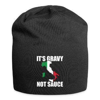 C’est de la sauce, pas de la sauce Cuisine italienne - Bonnet en jersey - noir - Devant