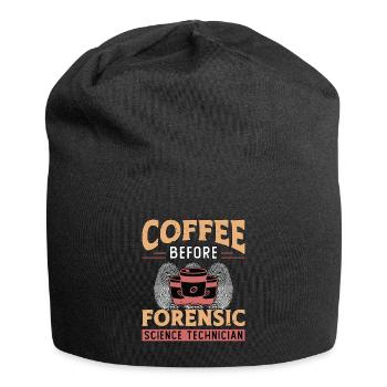 Forensic Science Coffee Fingerprints Amateur de café - Bonnet en jersey - noir - Devant