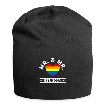 Gay Pride Hochzeit 2024 Homo-Ehe - Jersey-Beanie - Schwarz - Vorne