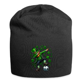 Fête irlandaise de la Saint-Patrick Football vert - Bonnet en jersey - noir - Devant
