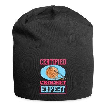 Crochet Expert au Crochet Crochet Cadeau - Bonnet en jersey - noir - Devant
