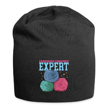 Crochet Expert au Crochet Crochet Crochet Cadeau - Bonnet en jersey - noir - Devant