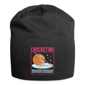 Crochet crochet cadeau - Bonnet en jersey - noir - Devant