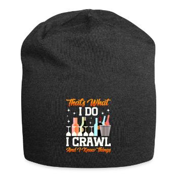 Crawled Pub Crawl Alcohol Drinking - Jersey-Beanie - Anthrazit - Vorne