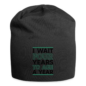 Happy Birthday Leap Year February 29 Leap Day - Jersey Beanie - black - Front