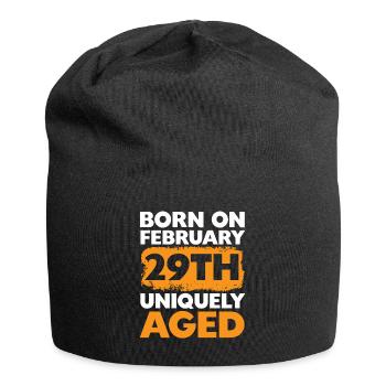 Happy Birthday Schaltjahr 29. Februar Schalttag - Jersey-Beanie - Schwarz - Vorne