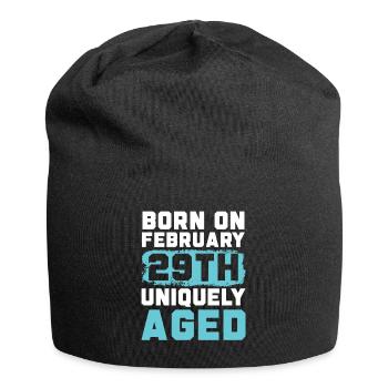Happy Birthday Leap Year February 29 Leap Day - Jersey Beanie - black - Front