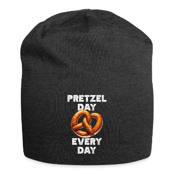 Brezel Zitat Brezel Geschenke - Pretzel Day - Jersey-Beanie - Anthrazit - Vorne
