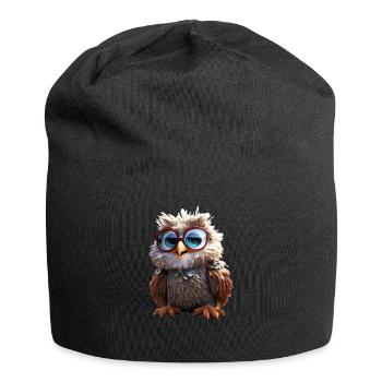 Owl Barn Owl Gift Owl Owl Owl Cute Owls - Jersey Beanie - black - Front
