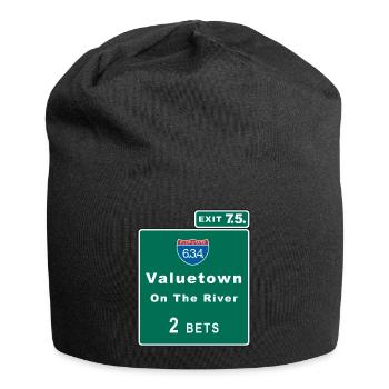 Poker Design Valuetown -straight flush - Shield - Jersey Beanie - black - Front