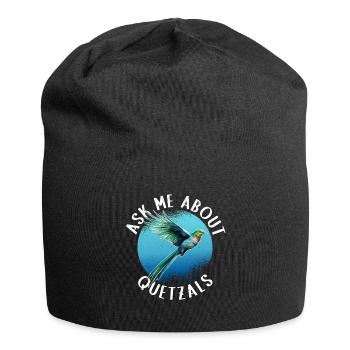Quetzal Vogel Guatemala Vögel Geschenk - Jersey-Beanie - Schwarz - Vorne