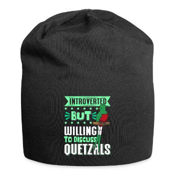 Quetzal Vögel Guatemala Vogel Geschenk - Jersey-Beanie - Schwarz - Vorne