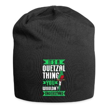 Quetzal Vögel | Guatemala Vogel Geschenk - Jersey-Beanie - Schwarz - Vorne