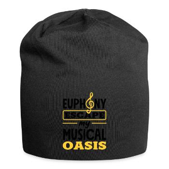 Emotional Zen Escape Relaxation Focus Music Lover - Jersey Beanie - black - Front