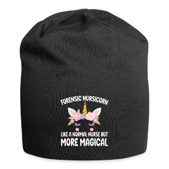 Nursicorn médico-légale comme une infirmière normale cadeaux - Bonnet en jersey - noir - Devant
