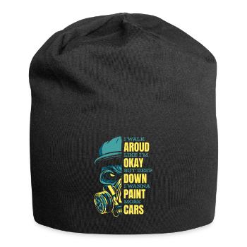 Au fond de moi, je veux peindre plus de voitures Automobile Voiture - Bonnet en jersey - noir - Devant
