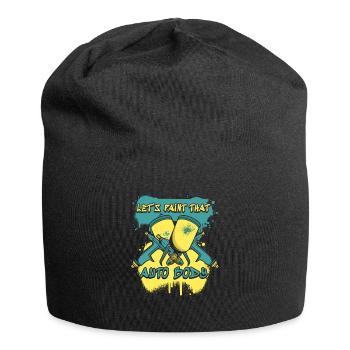 Let's Paint That Auto Body Vehicle Car Spray Car - Jersey Beanie - black - Front